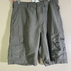 Quiksilver Cargo Hiking Shorts Mens 32 x 9 Grey Urban Grunge Street